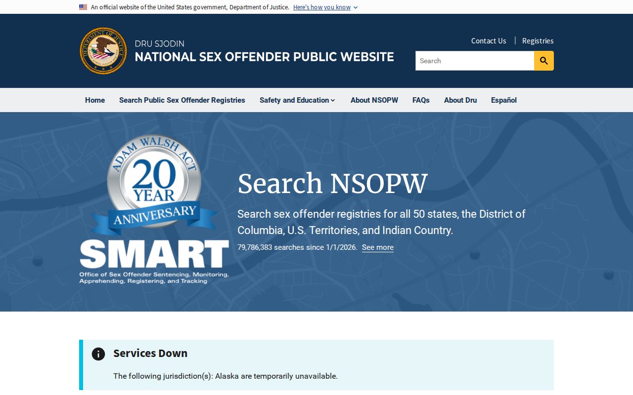 Yolo County sex offender search through the national registry portal